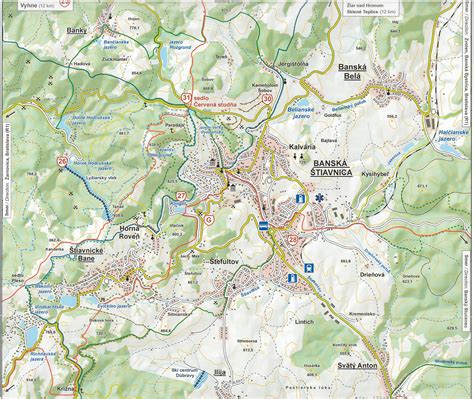 Mapa kaderníctiev v Banskej Štiavnici