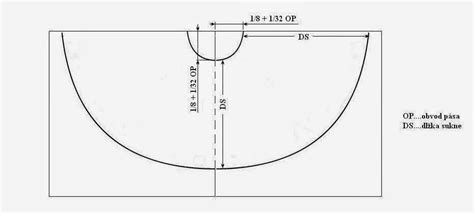 Šitie kruhovej sukne - krok 1