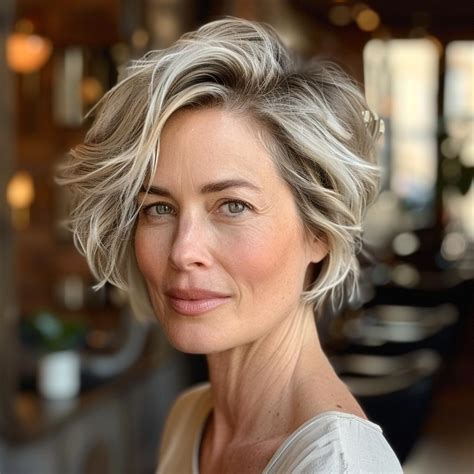 ukážka štýlového strapatého bob účesu