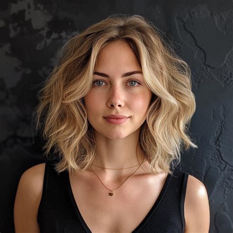 Minimalistický účes s uhladenými korienkami a objemnými koncami