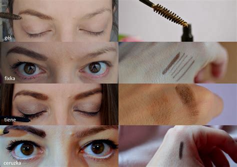 Ukážka rôznych produktov na úpravu obočia