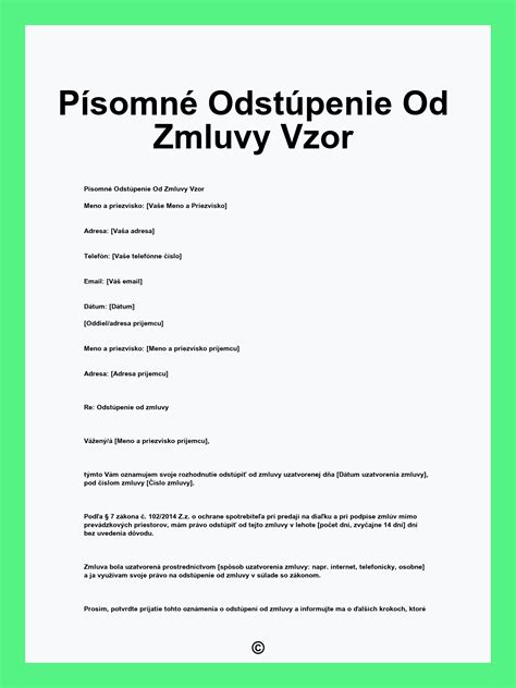 Ilustrácia: Postup pri odstúpení od zmluvy