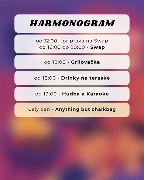 Svadobná príprava harmonogram