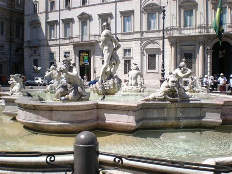 Fontána štyroch riek na námestí Piazza Navona