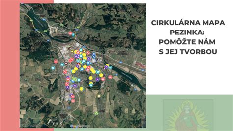Mapa Pezinka s označenými kaderníckymi salónmi
