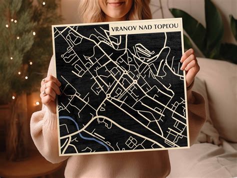 mapa centra Vranova nad Topľou s vyznačenými salónmi