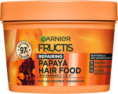fľaša šampónu Garnier Fructis Papaya Hair Food