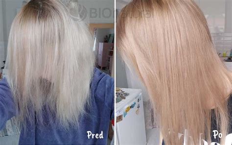 Porovnanie odtieňov blond vlasov pred a po zosvetlení
